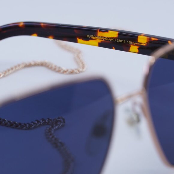 Marc Jacobs MARC495/S 0DDB KU Sunglasses - Gold Frame, Blue Lenses
